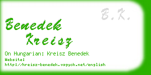 benedek kreisz business card